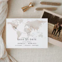 Carmen Travel Destination Cream Map Save The Date Invitation | Zazzle