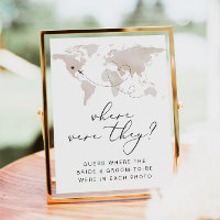 CARMEN Travel Where Were They Bridal Shower Sign