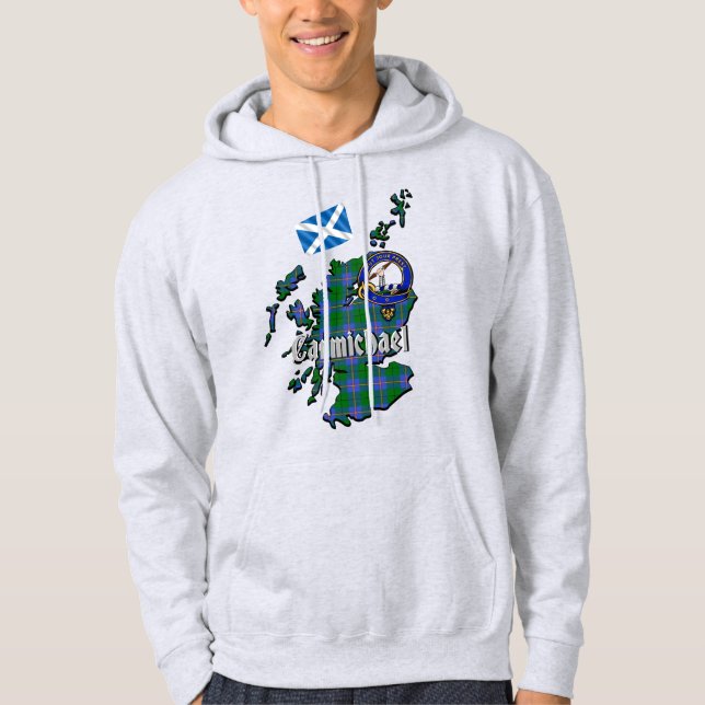 Carmichael Clan Badge Adult Hoodie (Front)