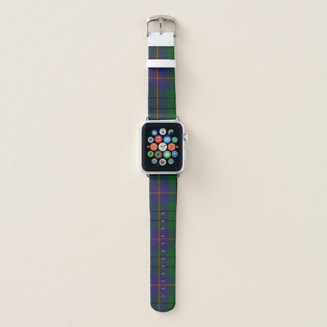 Carmichael clan Tartan Plaid Apple Watch Band (Front)