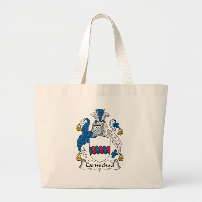 Carmichael Family Crest Large Tote Bag (Front)