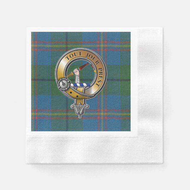 Carmichael Tartan & Badge Napkins (Front)