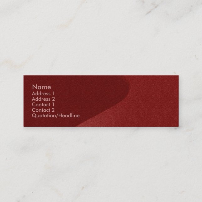 Carmin Red Sandstone Profile Card (Front)