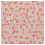 Carmine Pink and Sunrise Orange Polka Dots Fabric