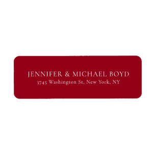 Carmine Red Unique Retro Style Classical Family Label