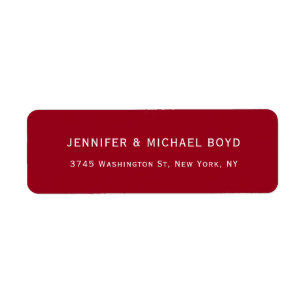 Carmine Red Unique Retro Style Classical Family Label