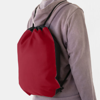 Carmine (solid color) Drawstring Bag