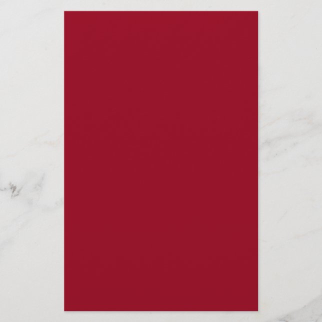 Carmine Solid Color Stationery (Front)