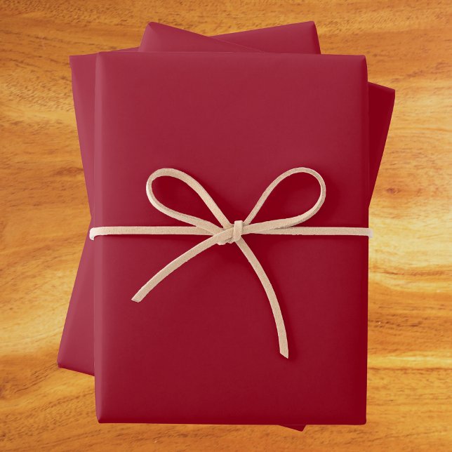 Carmine Solid Color Wrapping Paper Sheets (Creator Uploaded)