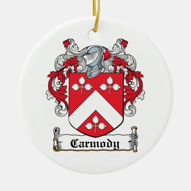 Carmody Family Crest Ceramic Ornament (Front)