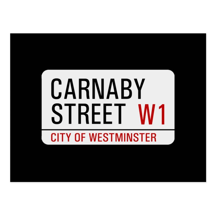 Carnaby Street sign Postcard