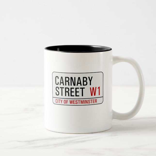 Carnaby Street sign Two-Tone Coffee Mug (Right)