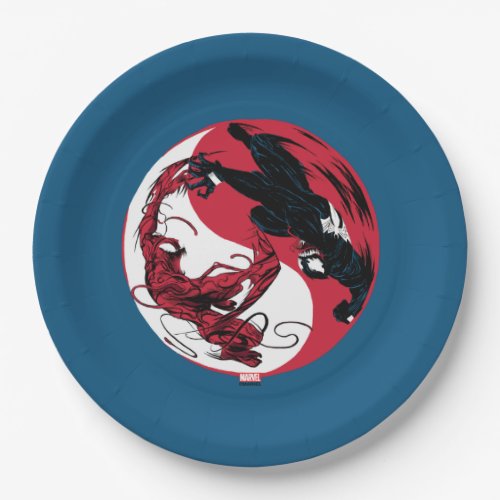 Carnage and Venom Yin_Yang Graphic Paper Plates