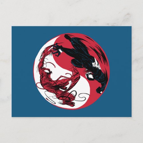 Carnage and Venom Yin_Yang Graphic Postcard