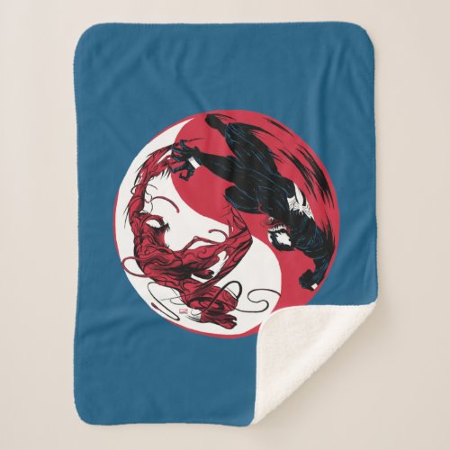 Carnage and Venom Yin_Yang Graphic Sherpa Blanket