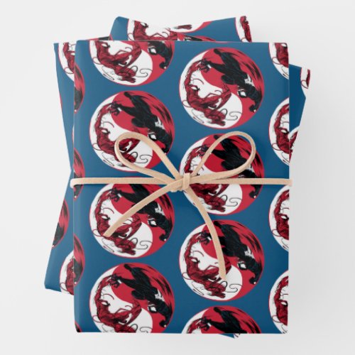 Carnage and Venom Yin_Yang Graphic Wrapping Paper Sheets