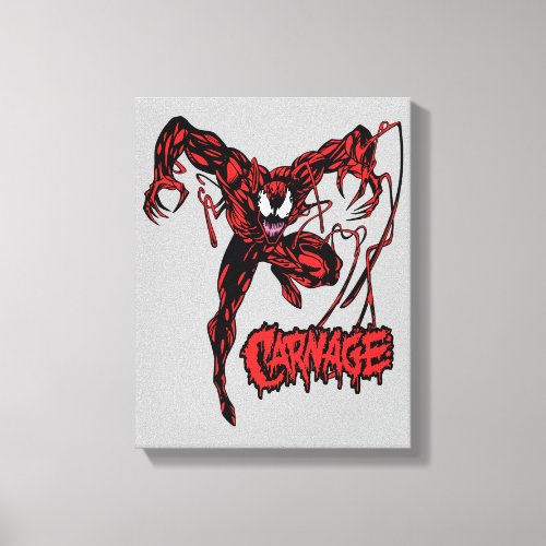Carnage Jumping Down Canvas Print