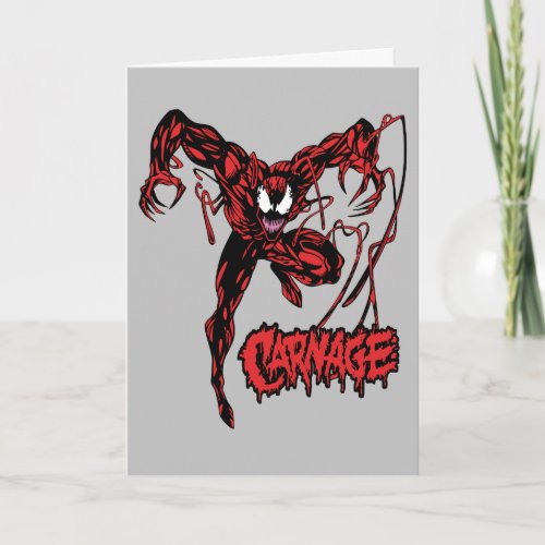 Carnage Jumping Down Card