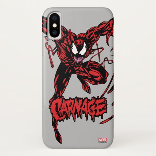 Carnage Jumping Down iPhone X Case