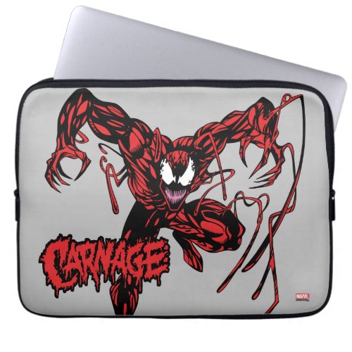 Carnage Jumping Down Laptop Sleeve