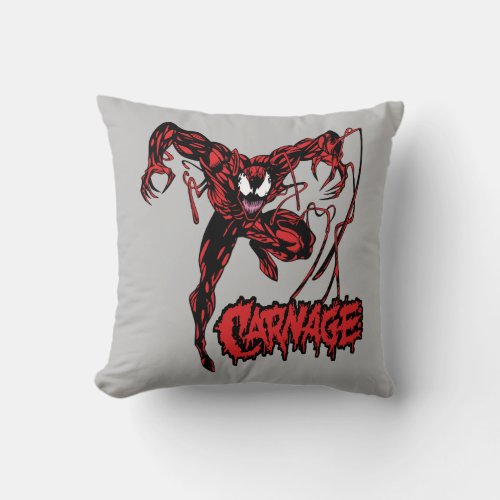 Carnage Jumping Down Throw Pillow