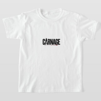 "Carnage – Sharp Typography Blood Drip Graphic" T-Shirt