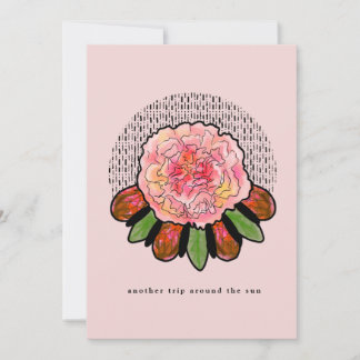 Carnation and Garnet - January Holiday Card