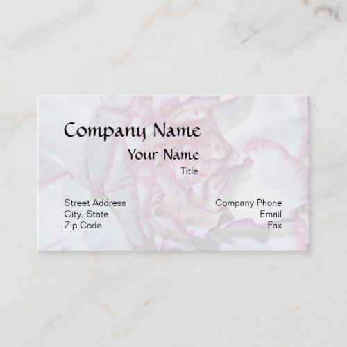 Carnation Background Business Card