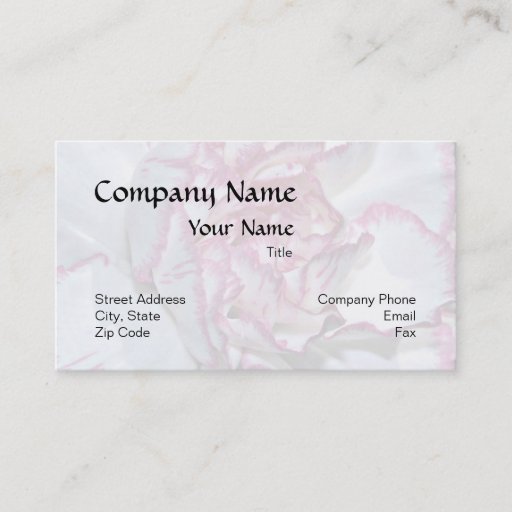 Customizable Carnation Background Business Card