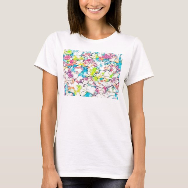 Carnation Basic Tank Top (White) w/ Floating (Front)