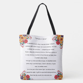 Carnation Energy Pink, Red & White  5D Oil Paint  Tote Bag