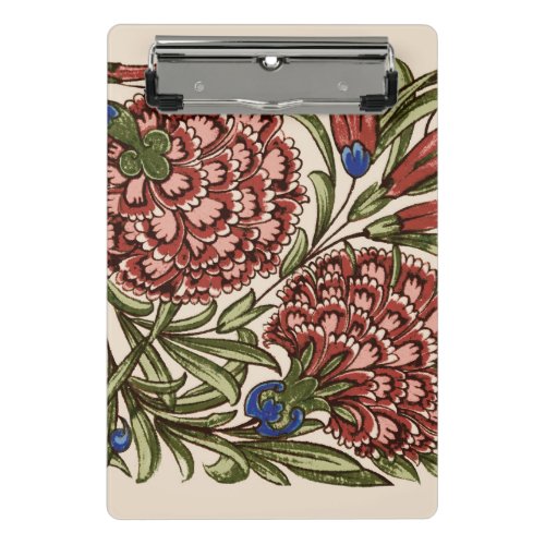 Carnation Flower Tile Antique Art Mini Clipboard