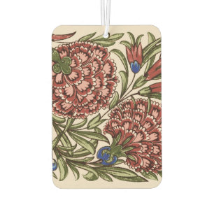 Carnation Flower Tile Antique Rustic Art Air Freshener