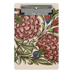 Carnation Flower Tile Antique Rustic Art Mini Clipboard