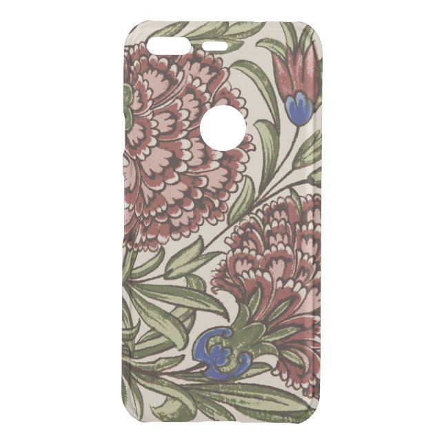 Carnation Flower Tile Antique Rustic Art Uncommon Google Pixel Case (Back)