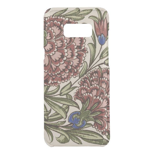 Carnation Flower Tile Antique Rustic Art Uncommon Samsung Galaxy Case (Back)