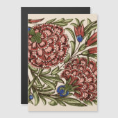 Carnation Flower Tile Antique Rustic De Morgan Art (Front/Back)