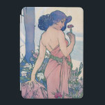 Carnation (Four Flowers), Alphonse Mucha iPad Mini Cover<br><div class="desc">Alphonse Mucha (24 July 1860 – 14 July 1939) was a Czech painter, illustrator and graphic artist, living in Paris during the Art Nouveau period, best known for his distinctly stylized and decorative theatrical posters, particularly those of Sarah Bernhardt. He produced illustrations, advertisements, decorative panels, and designs, which became among...</div>