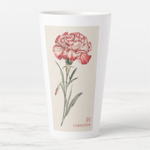 Carnation _ January Birth Flower Latte Mug