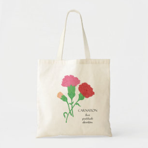 Carnation January Birth Month Flower Bag