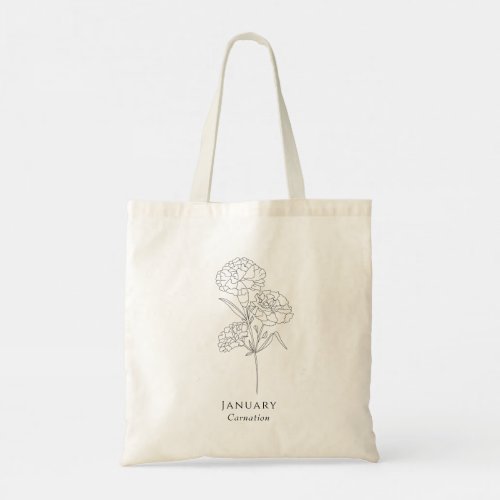 Carnation _ January birth month flower  Tote Bag