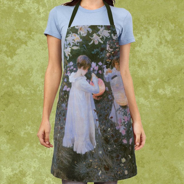 Carnation, Lily, Lily, Rose By John Singer Sargent Apron (Creator Uploaded)