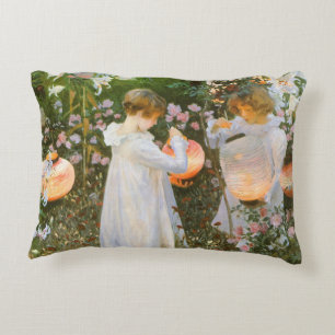 Carnation, Lily, Lily, Rose By John Singer Sargent Decorative Pillow