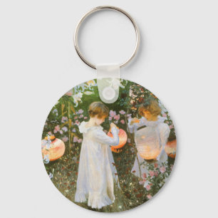 Carnation, Lily, Lily, Rose By John Singer Sargent Keychain