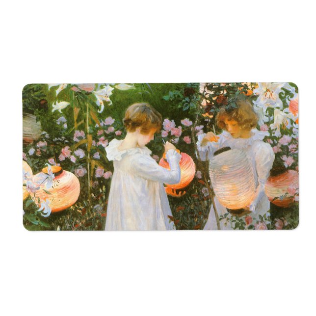 Carnation, Lily, Lily, Rose By John Singer Sargent Label (Front)