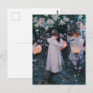 Carnation Lily Lily Rose by John Singer Sargent Postcard