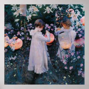 Carnation Lily Lily Rose by John Singer Sargent Poster