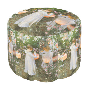 Carnation, Lily, Lily, Rose By John Singer Sargent Pouf