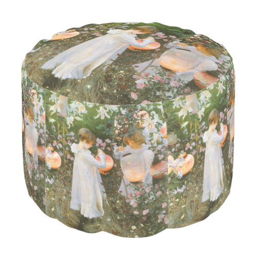 Carnation Lily Lily Rose By John Singer Sargent Pouf