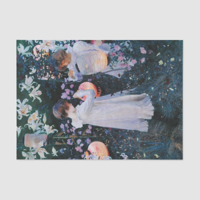 Carnation, Lily, Lily, Rose by John Singer Sargent Tissue Paper (Front)